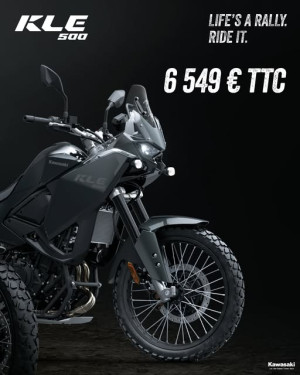 La nouvelle KLE 500 est en pré-commande chez votre revendeur Kawasaki